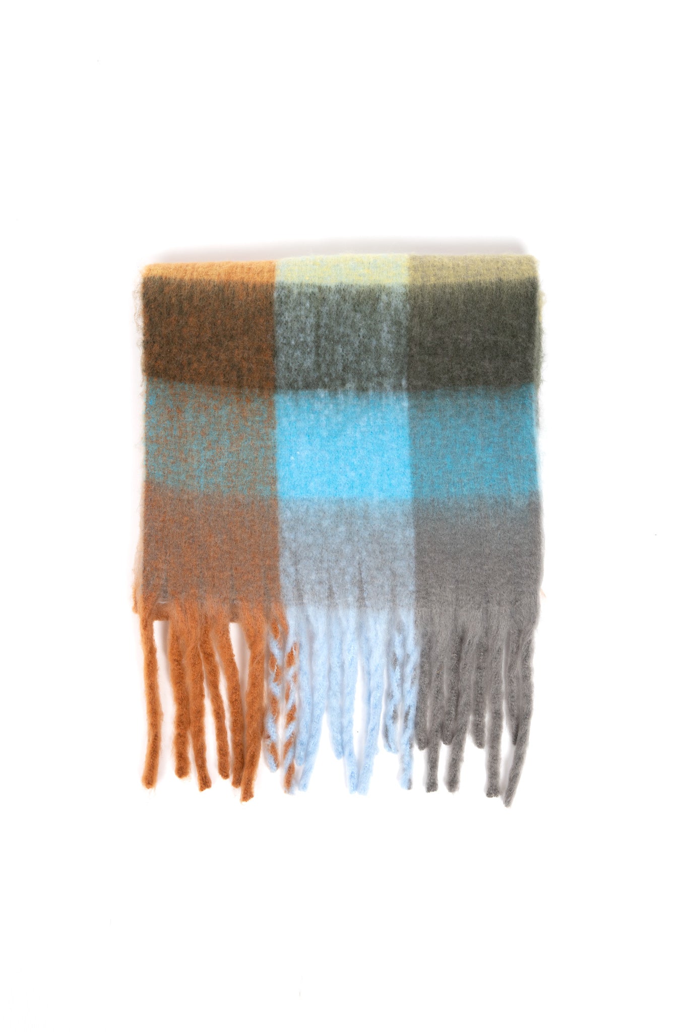    Lyla-Luxe-Check-Scarf-Teal-Brown