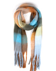    Lyla-Luxe-Check-Scarf-Teal-Brown
