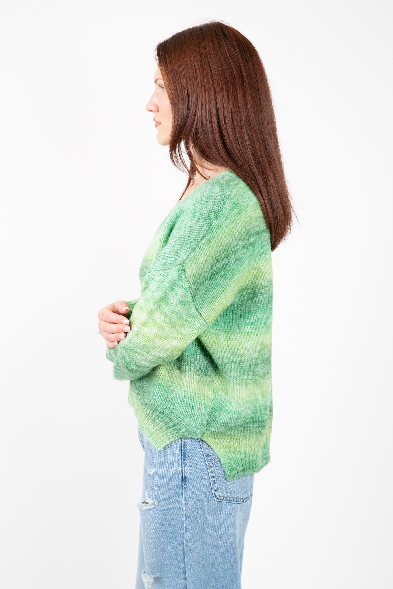 Lyla-Luxe-Jamie-V-Neck-Sweater-Green