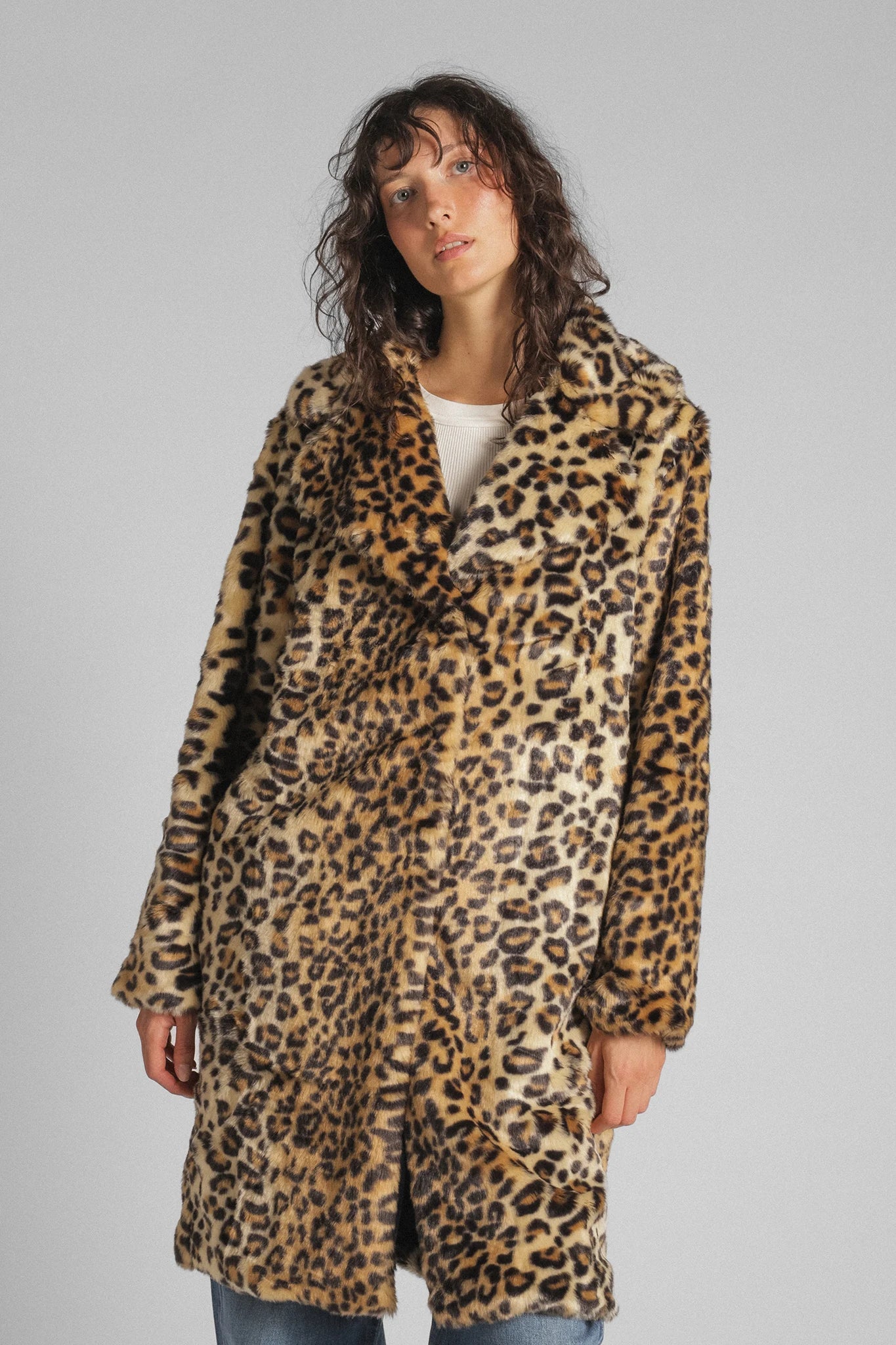Leo Long Fluffy Coat Jackets &amp; Coats Lyla + Luxe