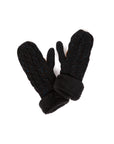    Lyla-Luxe-Sherpa-lined-Cable-Knit-Mittens-Black-Fleck