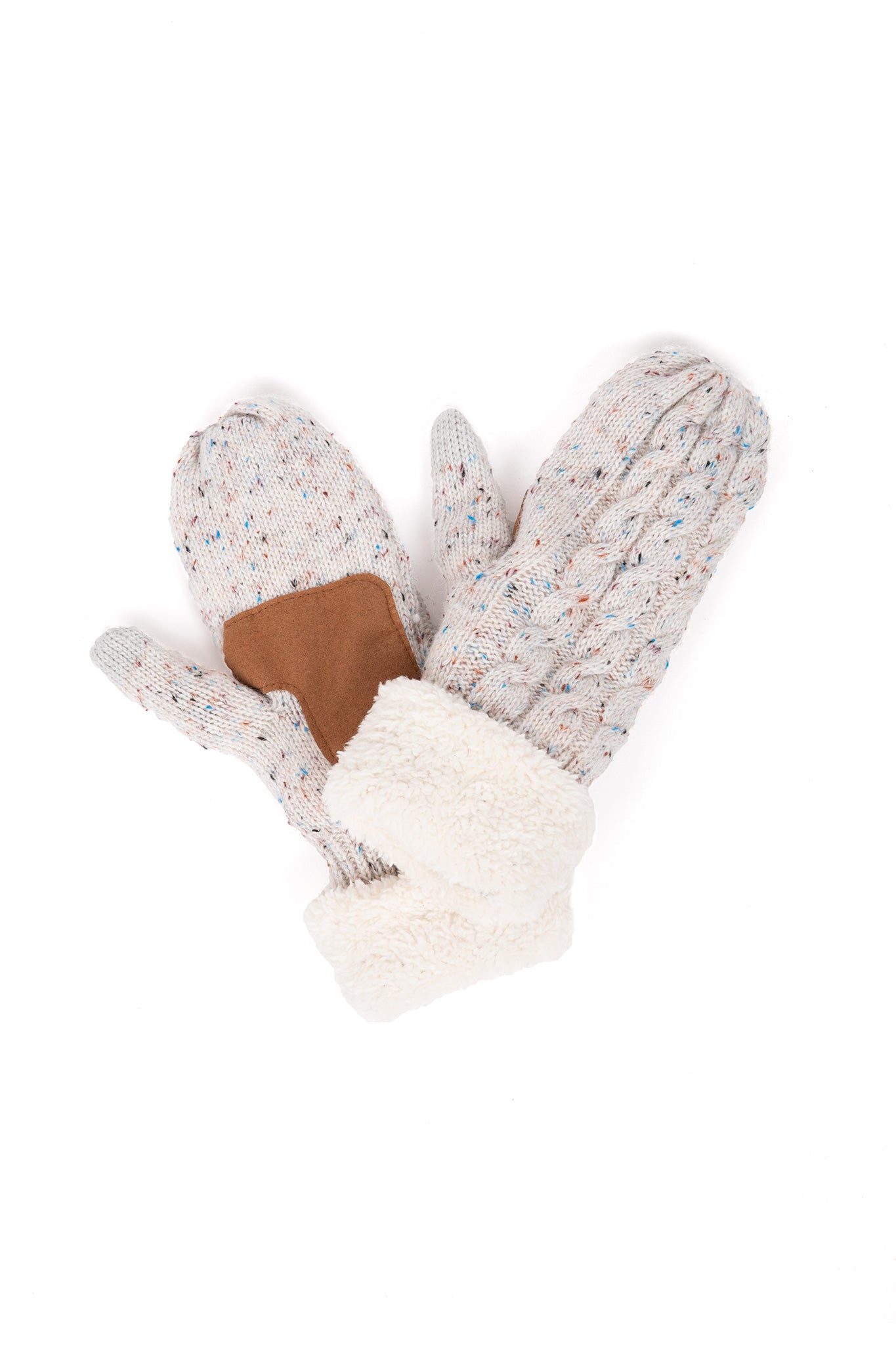    Lyla-Luxe-Sherpa-lined-Cable-Knit-Mittens-Ice-Fleck