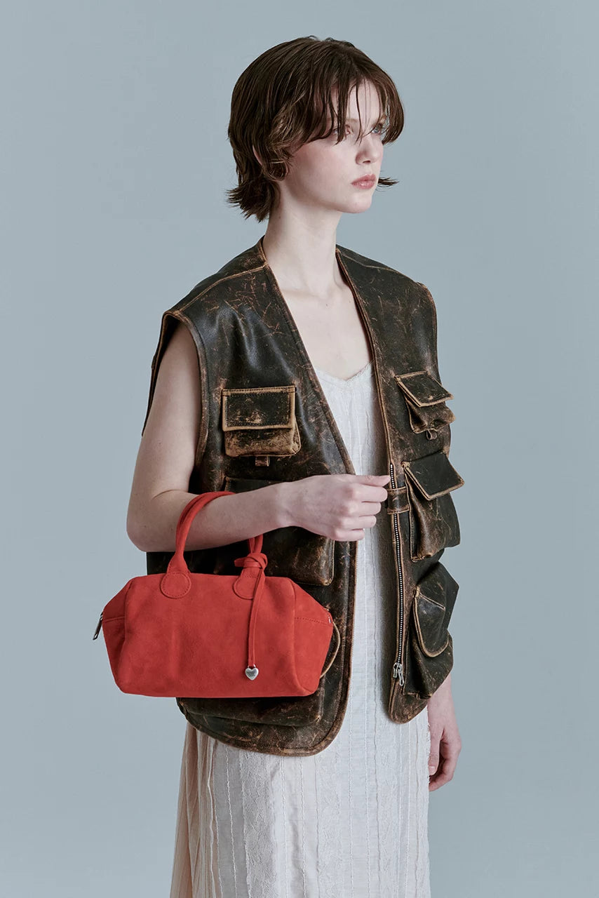 ☆MARGE SHERWOOD☆ SOFT BOWLING BAGblond wood suede DD047667 ☆MARGE SHERWOOD☆ SOFT BOWLING BAGblond wood suede DD047667