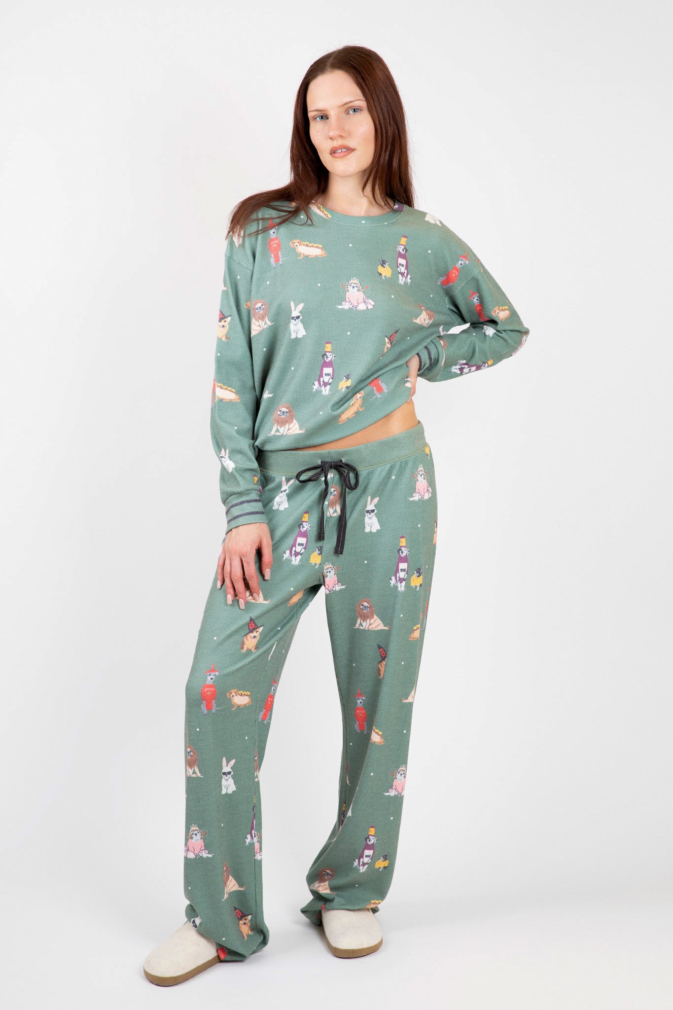 PJ-Salvage-My-Dog-is-My-Boo-Pant-Olive
