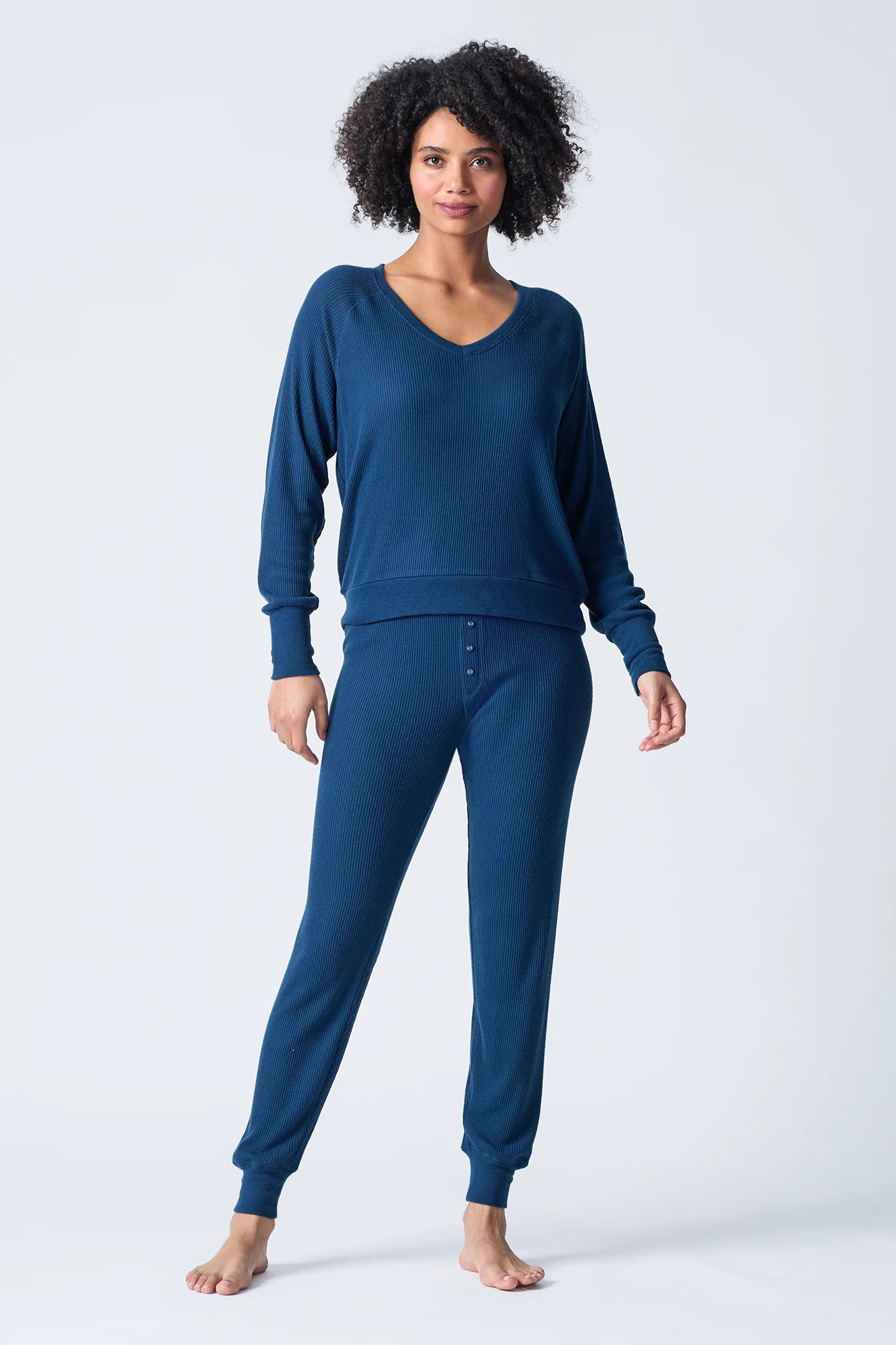 Textured Essentials Long Sleeve Top Sleepwear P.J. Salvage   