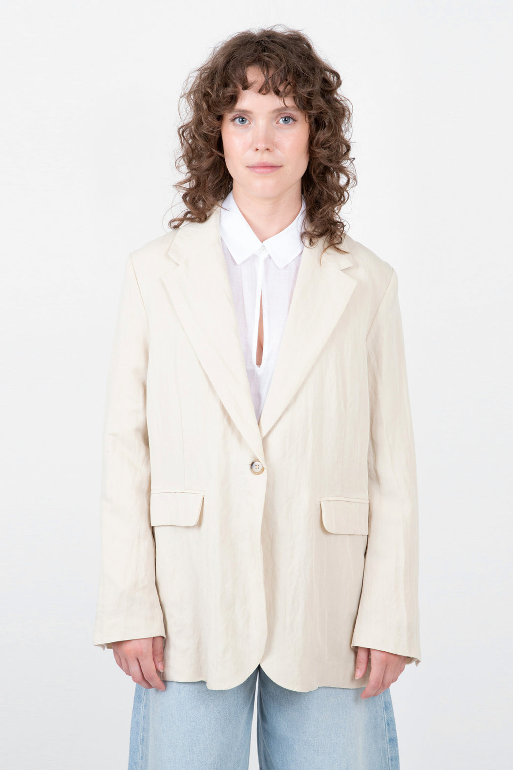 Samsoe-Samsoe-Haven-Blazer-Brown-Rice