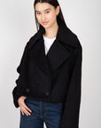 Carver Cropped Coat Jackets & Coats STAUD   