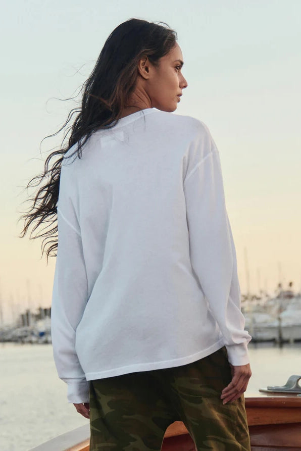 The Long Sleeve Relaxed Crew w/ Windy Shore Graphic T-Shirts &amp; Tanks The Great