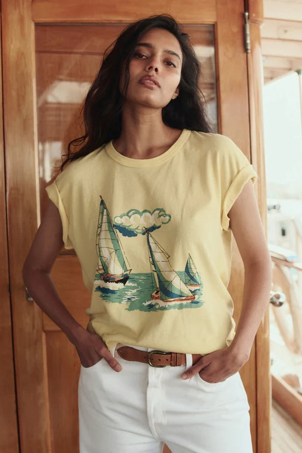 The Boxy Crew w/ Sailing Boats Graphic T-Shirts &amp; Tanks The Great