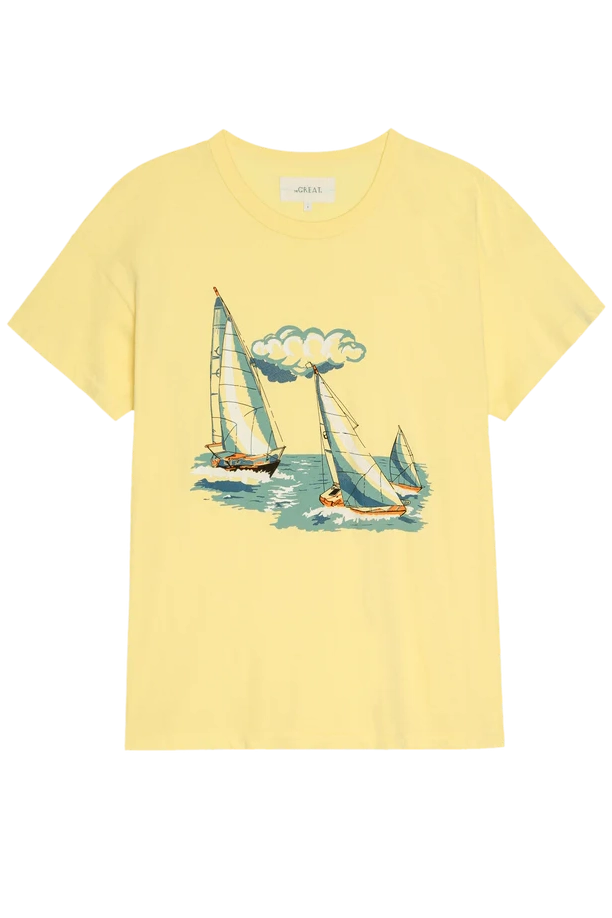 The Boxy Crew w/ Sailing Boats Graphic T-Shirts &amp; Tanks The Great