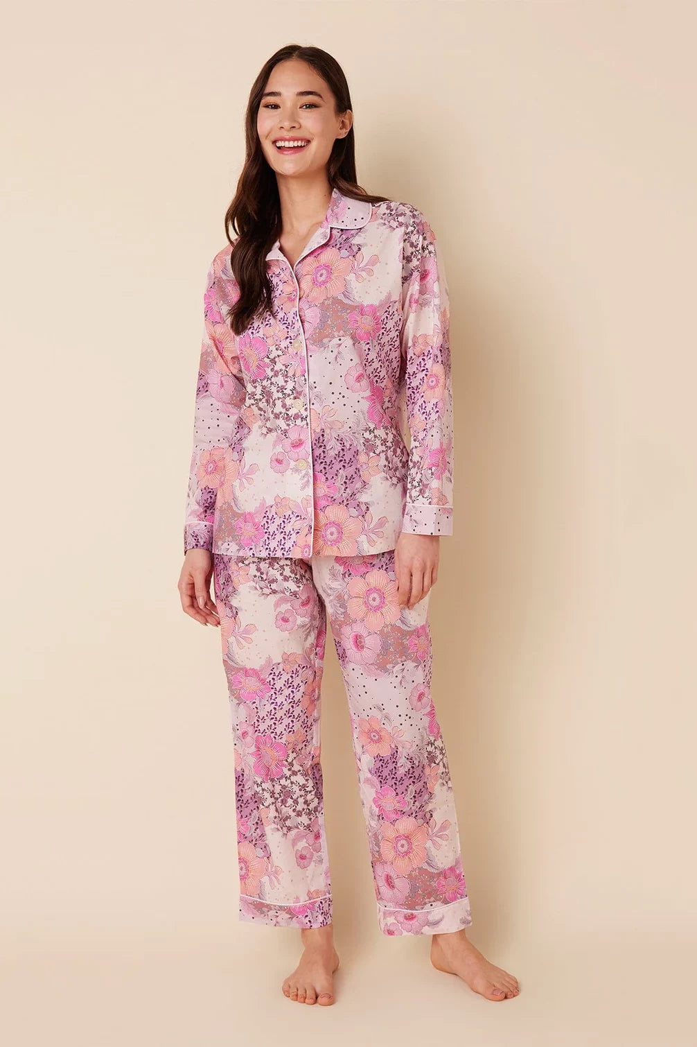 Luxe Pima Long-Sleeved Pajama Sleepwear The Cat&#39;s Pajamas   