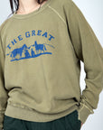 The-Great-The-College-Sweatshirt-Washed-Fit-Green-with-Gaucho-Graphic