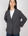       The-Great-The-Schlumpy-Blazer-Gray-Pin-Stripe