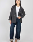       The-Great-The-Schlumpy-Blazer-Gray-Pin-Stripe