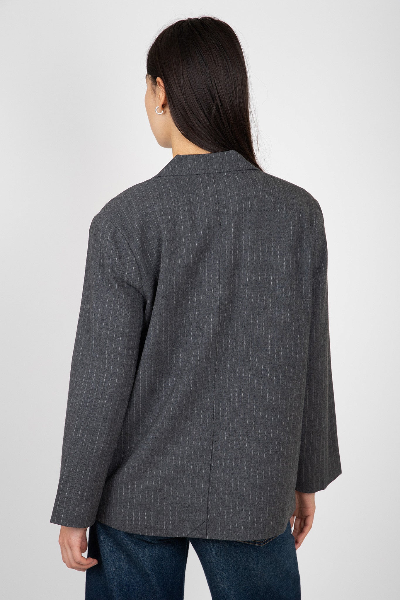       The-Great-The-Schlumpy-Blazer-Gray-Pin-Stripe