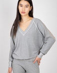 The-Great-The-V-Neck-Sweatshirt-Varsity-Grey