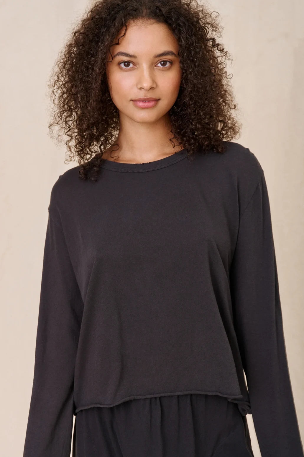 The Long Sleeve Crop Tee T-Shirts The Great   