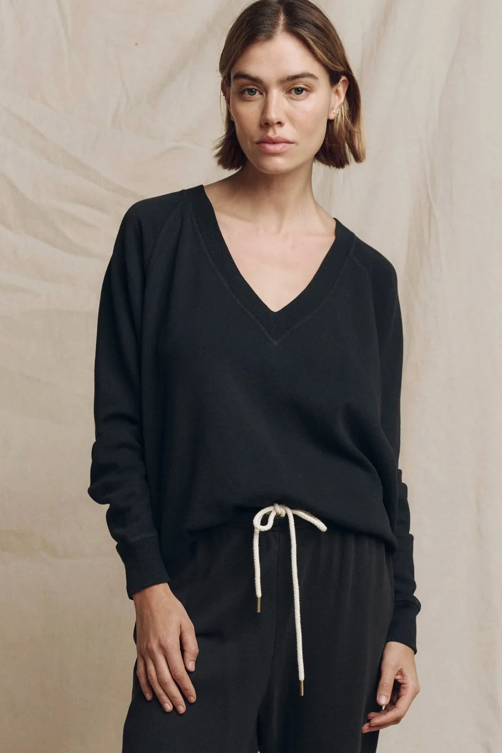 The V-Neck Sweatshirt Sweaters &amp; Knits The Great   