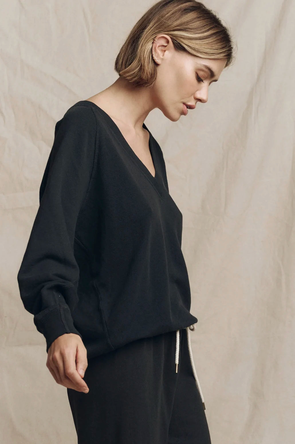 The V-Neck Sweatshirt Sweaters &amp; Knits The Great   