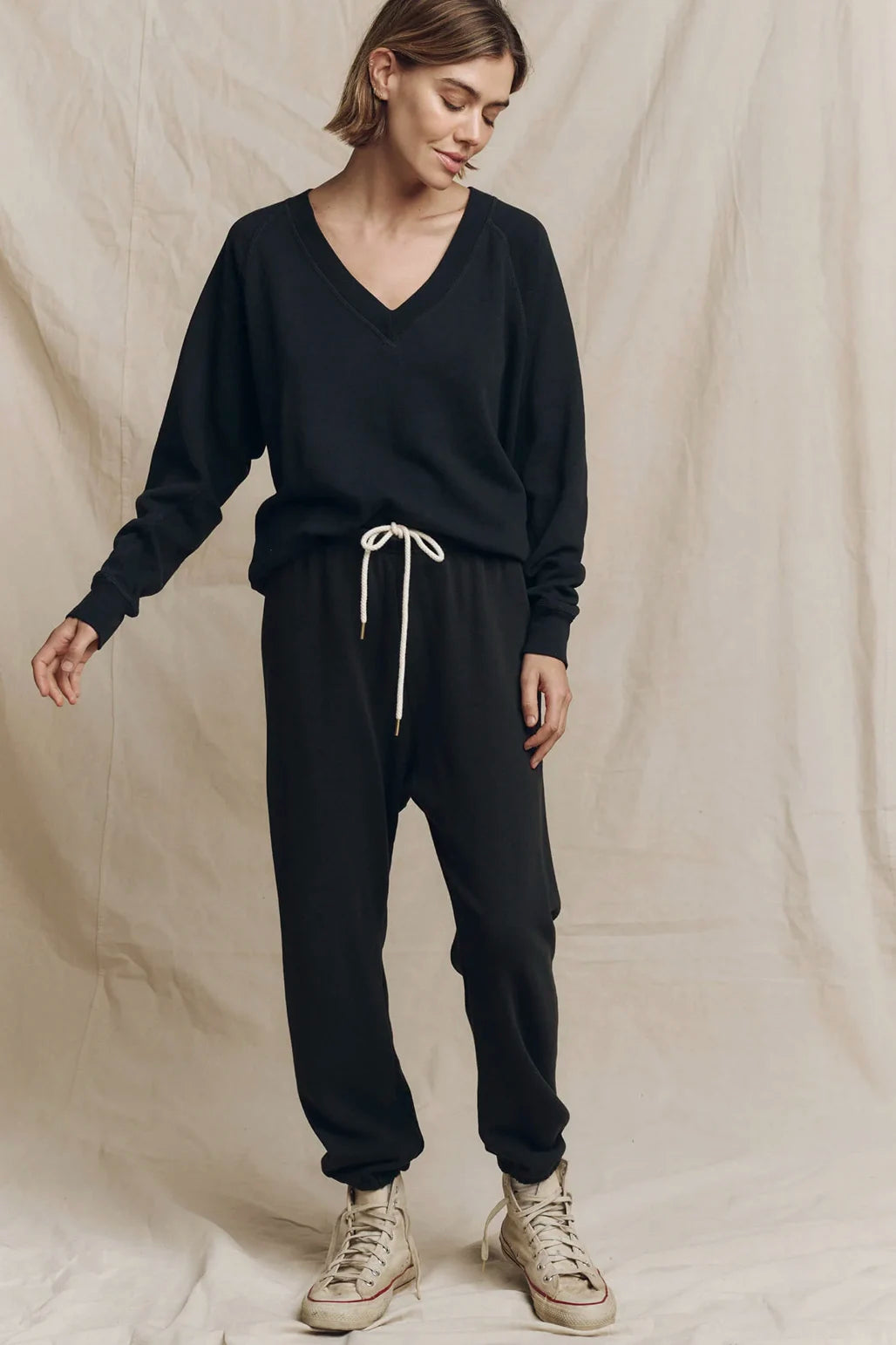 The V-Neck Sweatshirt Sweaters &amp; Knits The Great   