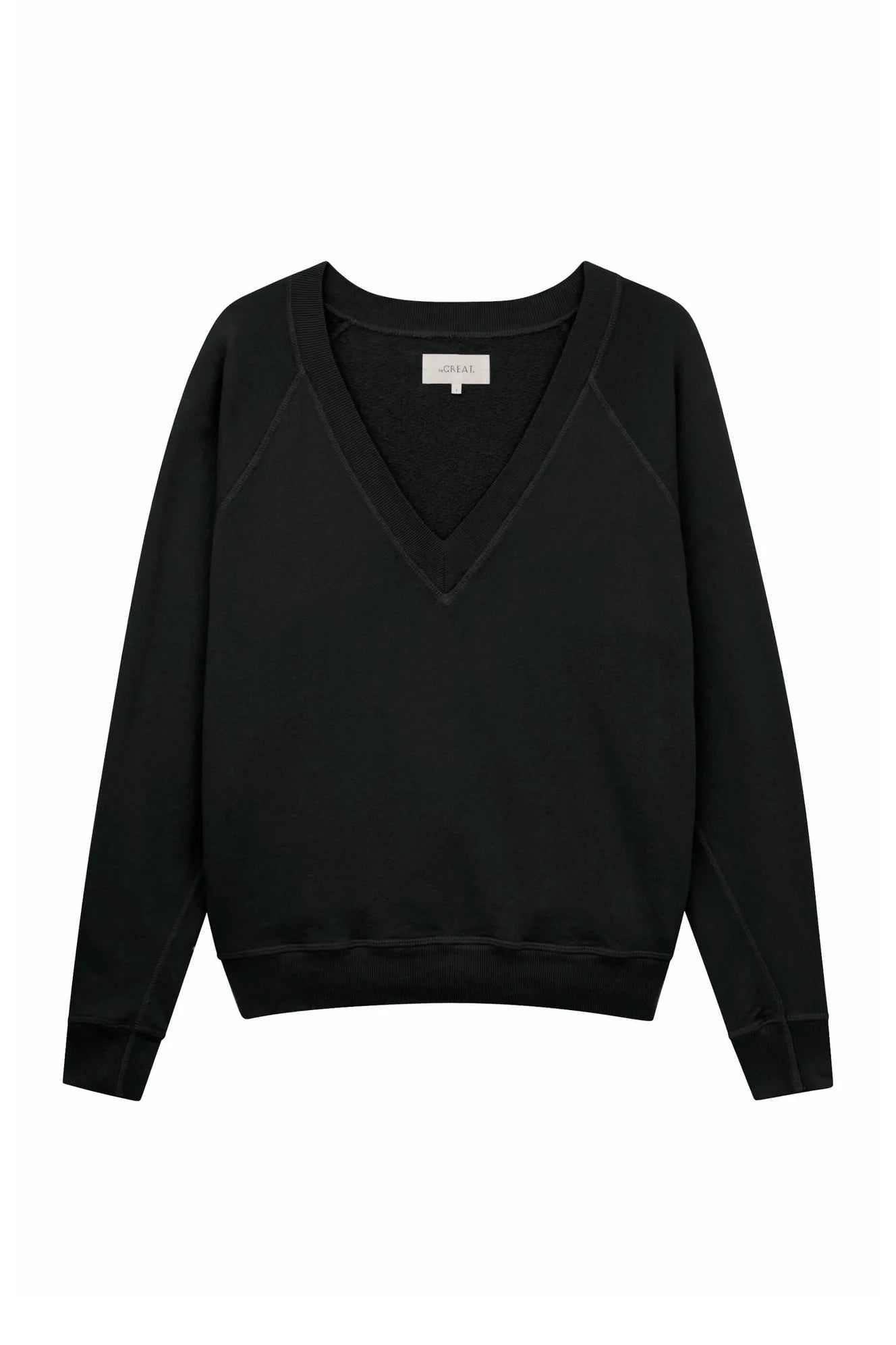 The V-Neck Sweatshirt Sweaters &amp; Knits The Great   