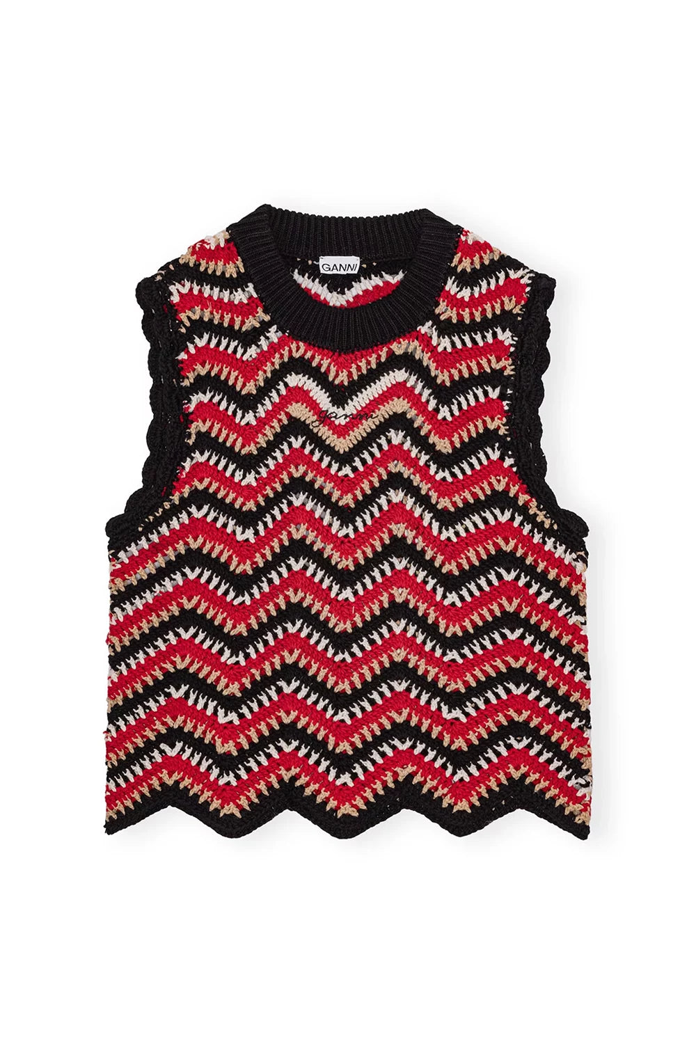 Cotton Crochet Vest Sweaters & Knits Ganni   