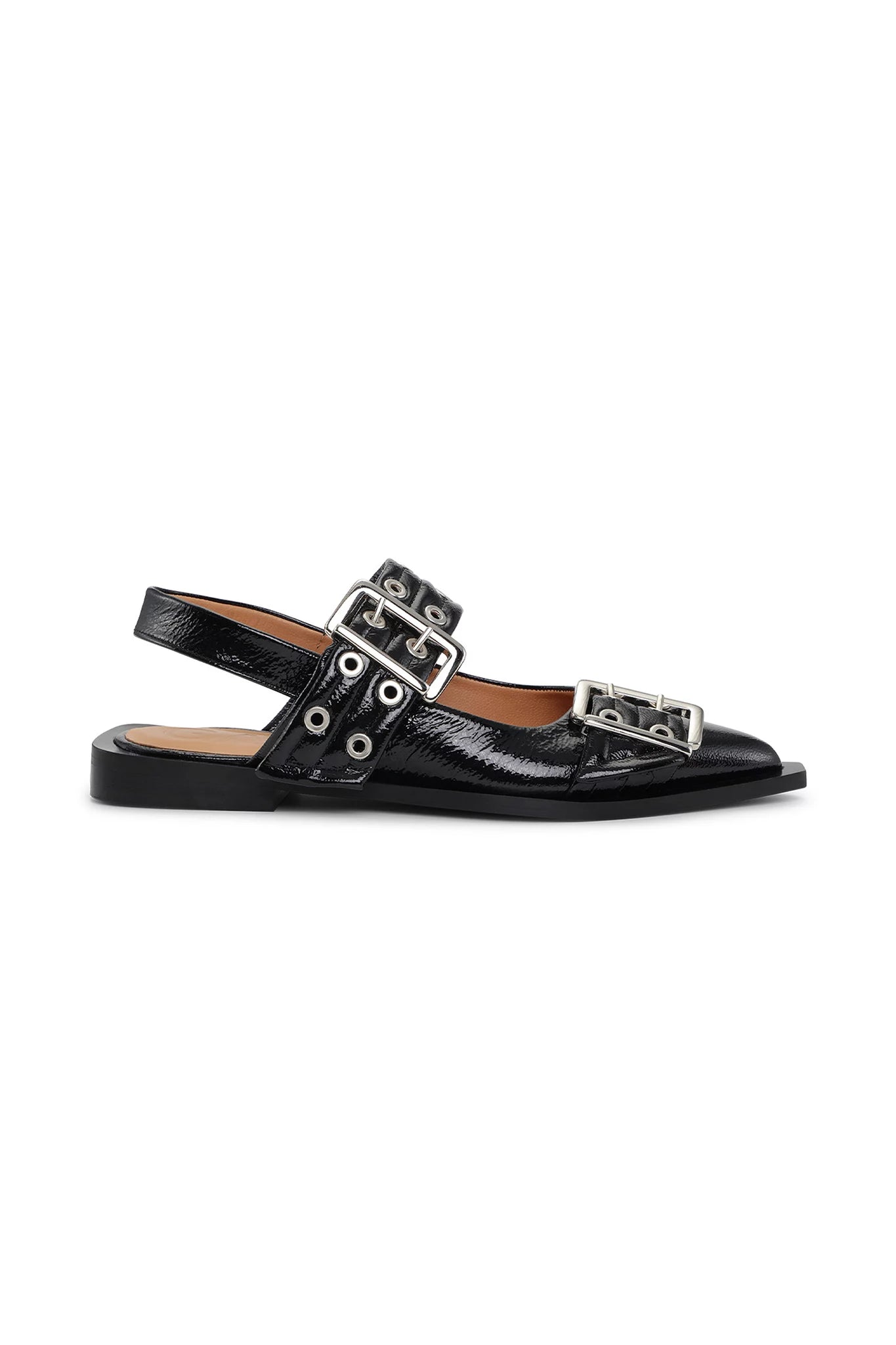 Feminine Buckle Ballerinas Footwear Ganni   