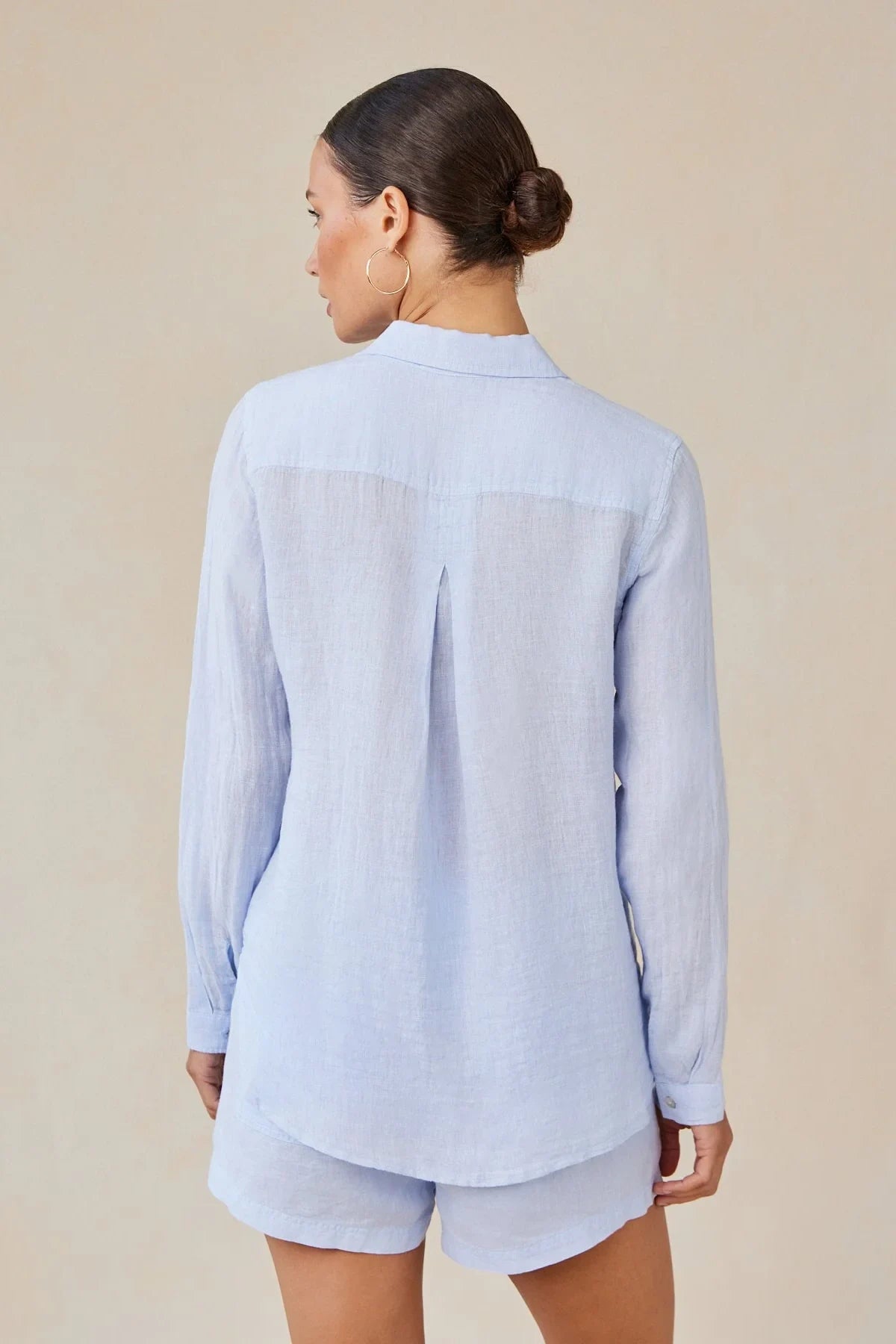 Linen Pocket Button Down Tops Bella Dahl
