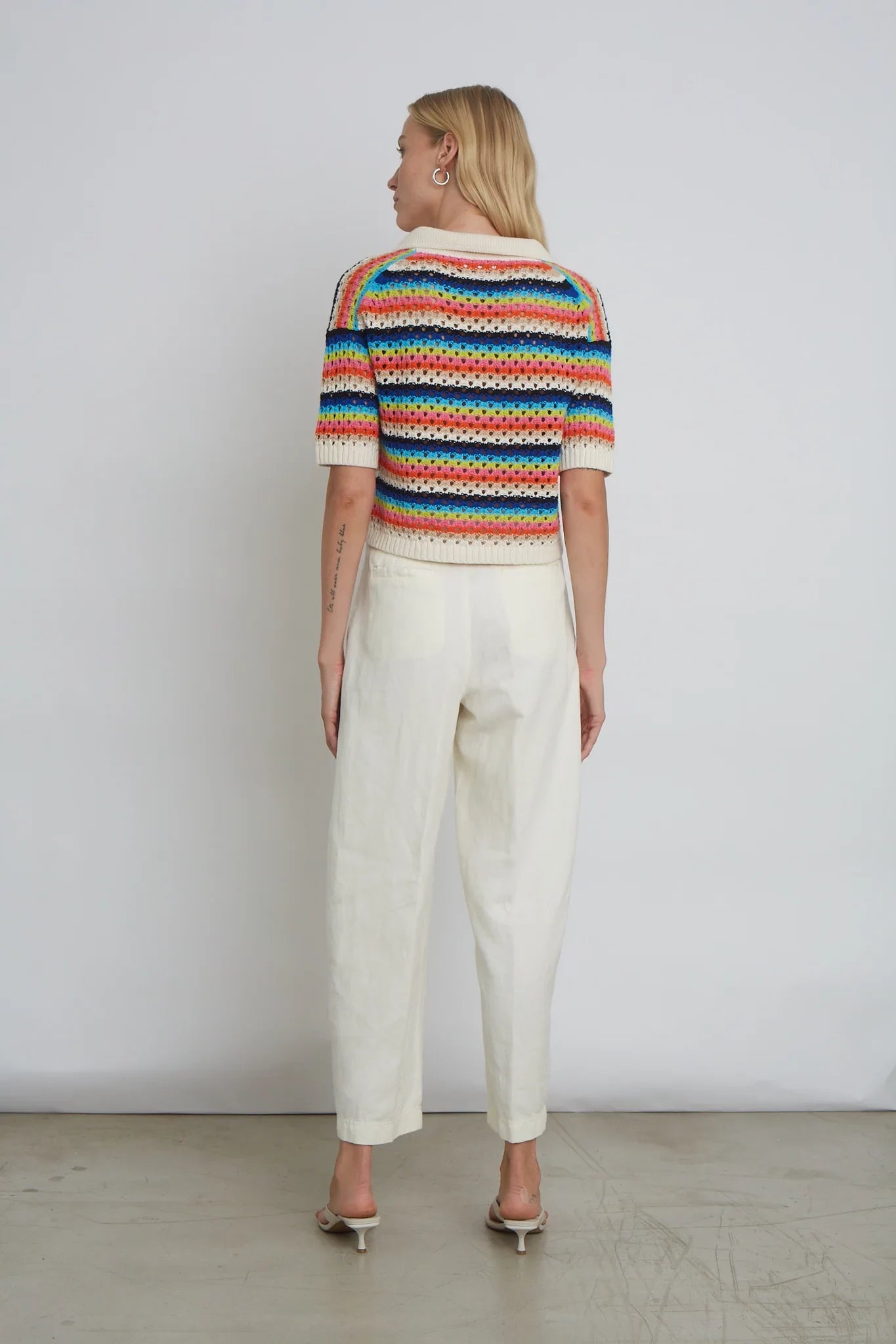 Nina Stripe Polo Sweaters &amp; Knits ELEVEN SIX   