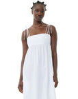 Cotton Poplin String Midi Dress Skirts & Dresses Ganni   