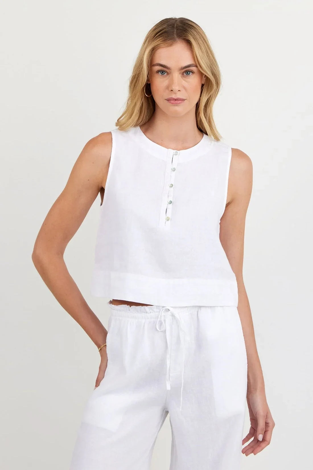 Sleeveless Half Placket Top Shirts & Tops Bella Dahl