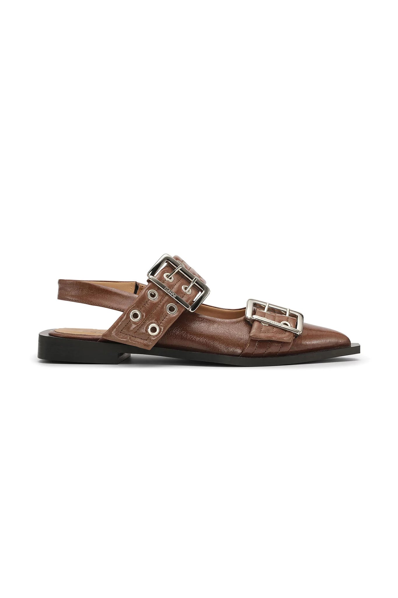 Feminine Buckle Ballerinas Footwear Ganni   