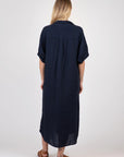 Sandra Linen Button-Up Dress Skirts & Dresses Velvet   