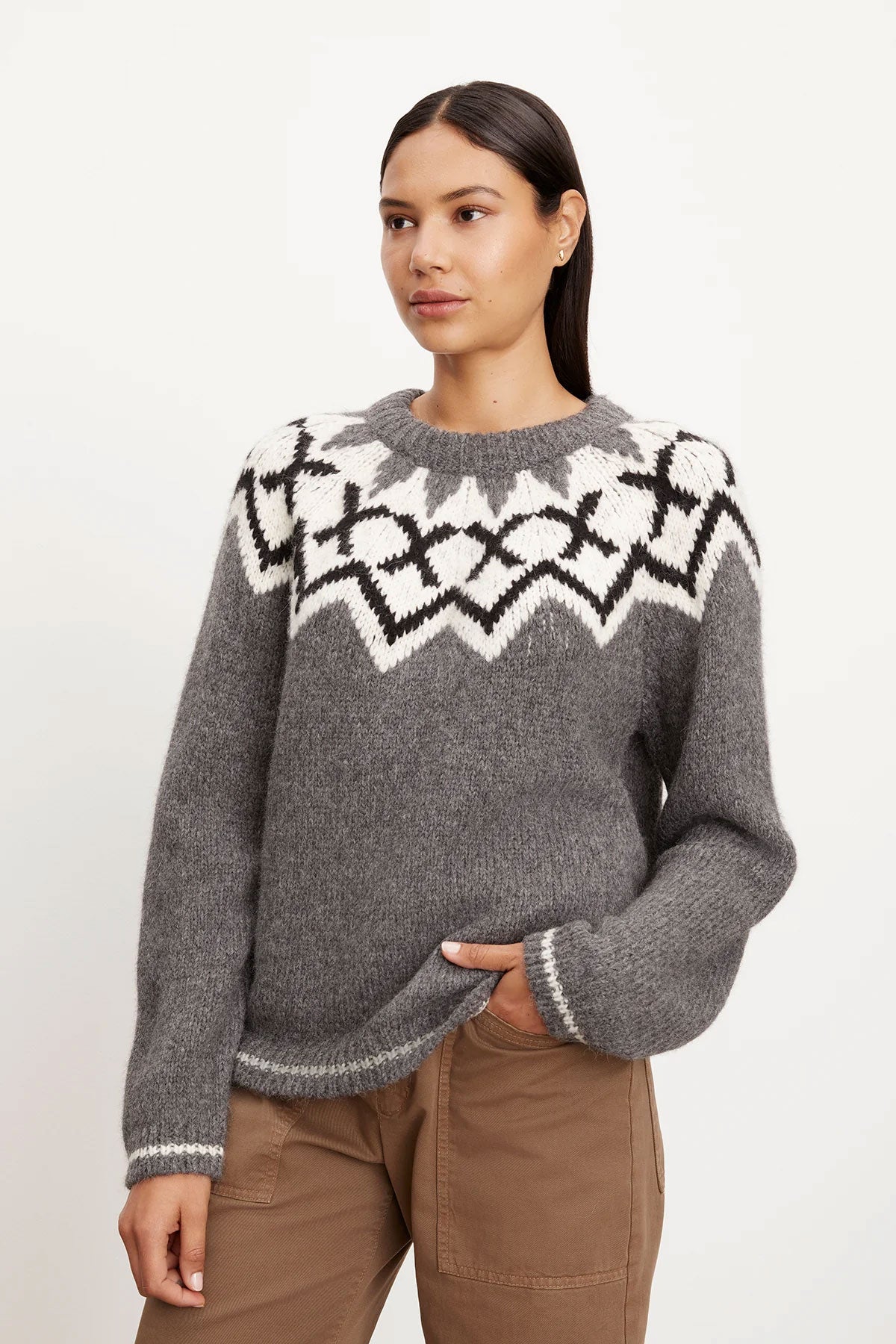 Alexa Fair Isle Crew Neck Sweater Sweaters &amp; Knits Velvet   