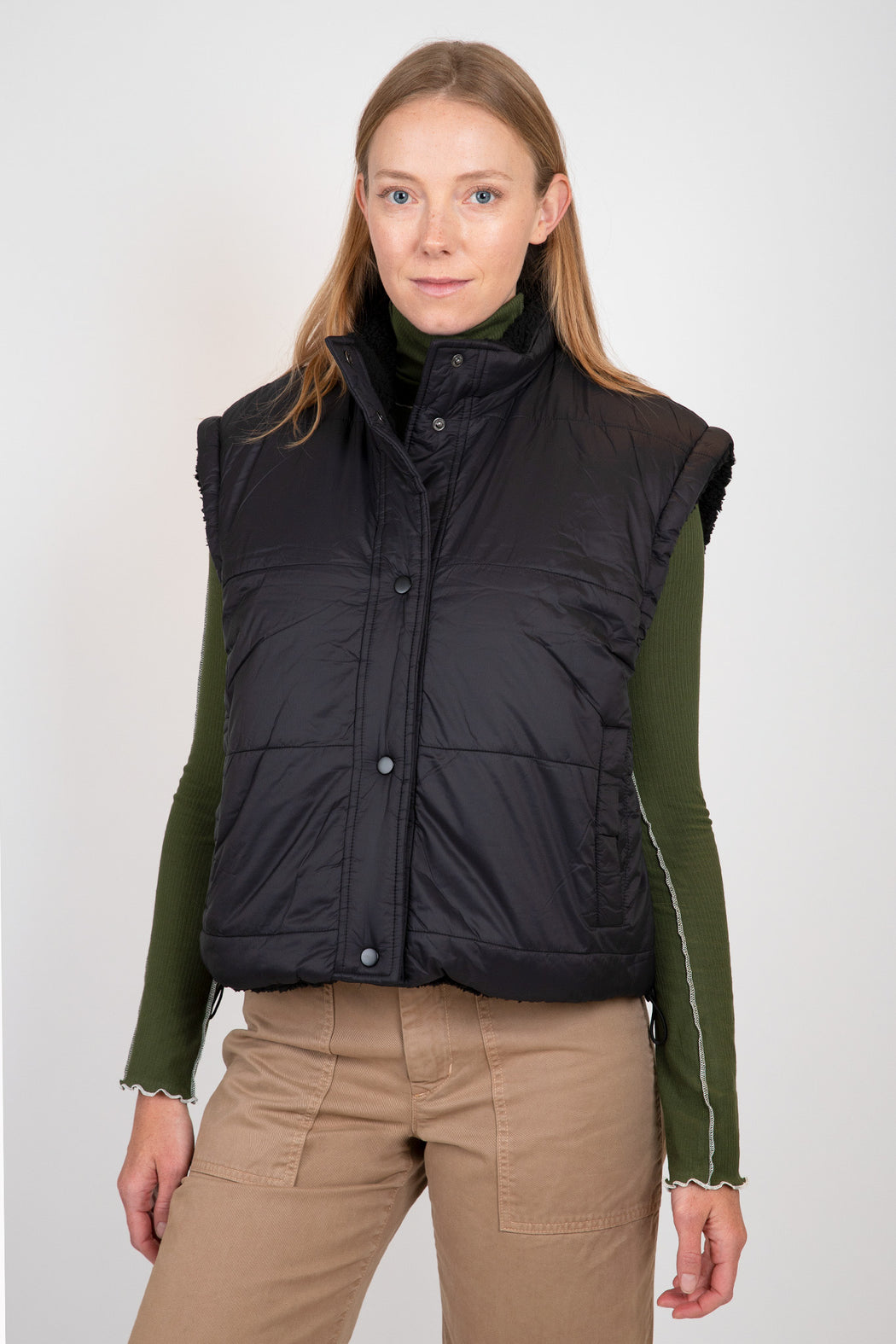 Velvet-Alicia-Reversible-Puffer-Sherpa-Vest-Black