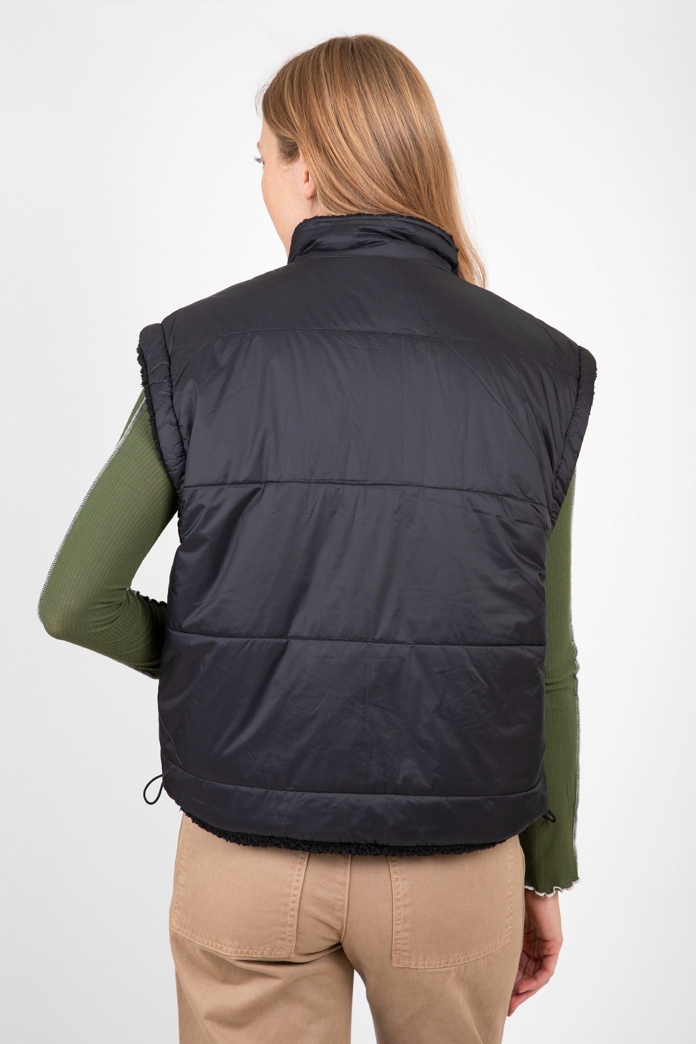 Alicia Reversible Puffer Sherpa Vest Jackets &amp; Coats Velvet   