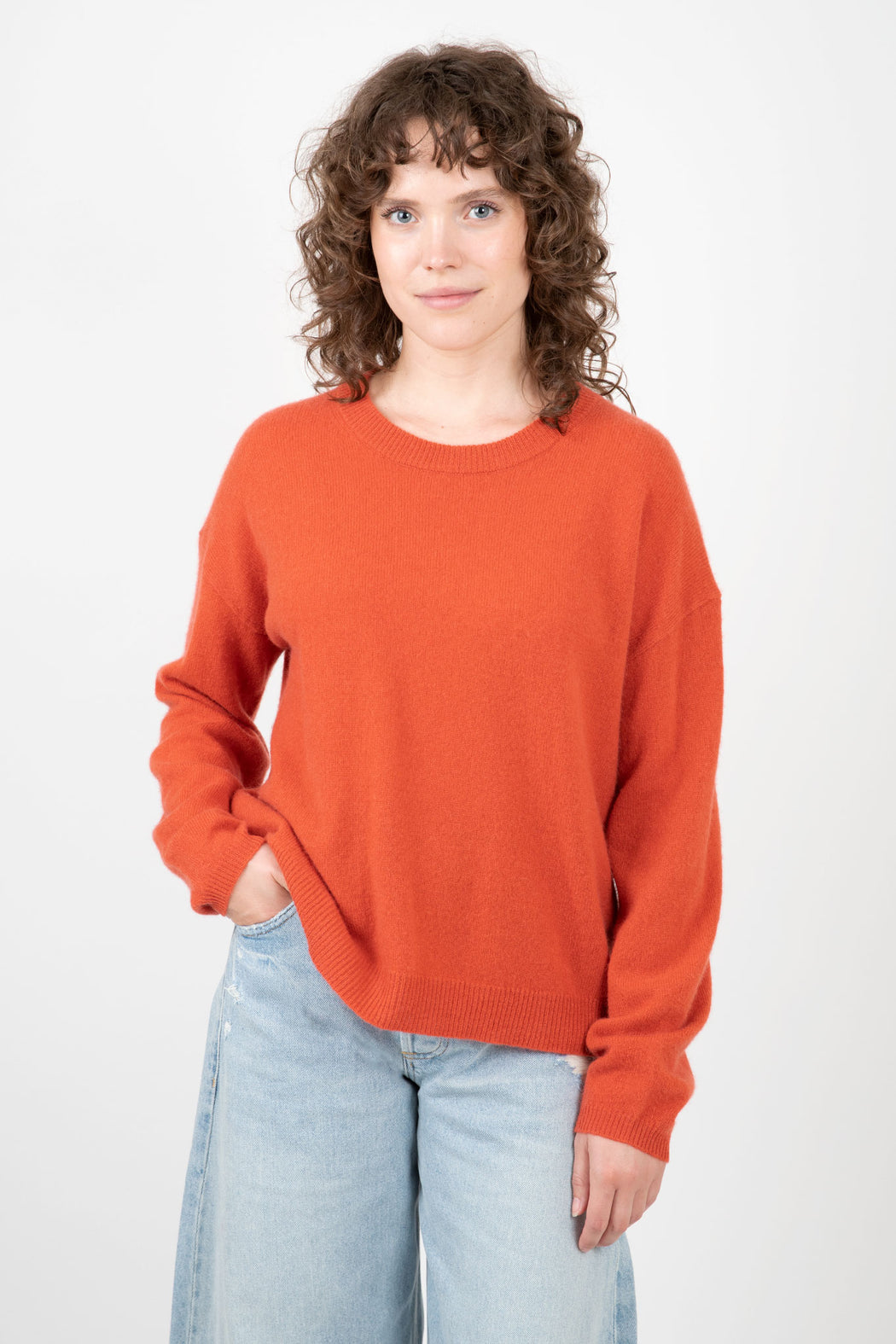 Velvet-Brynne-Cashmere-Crew-Neck-Sweater-Paprika