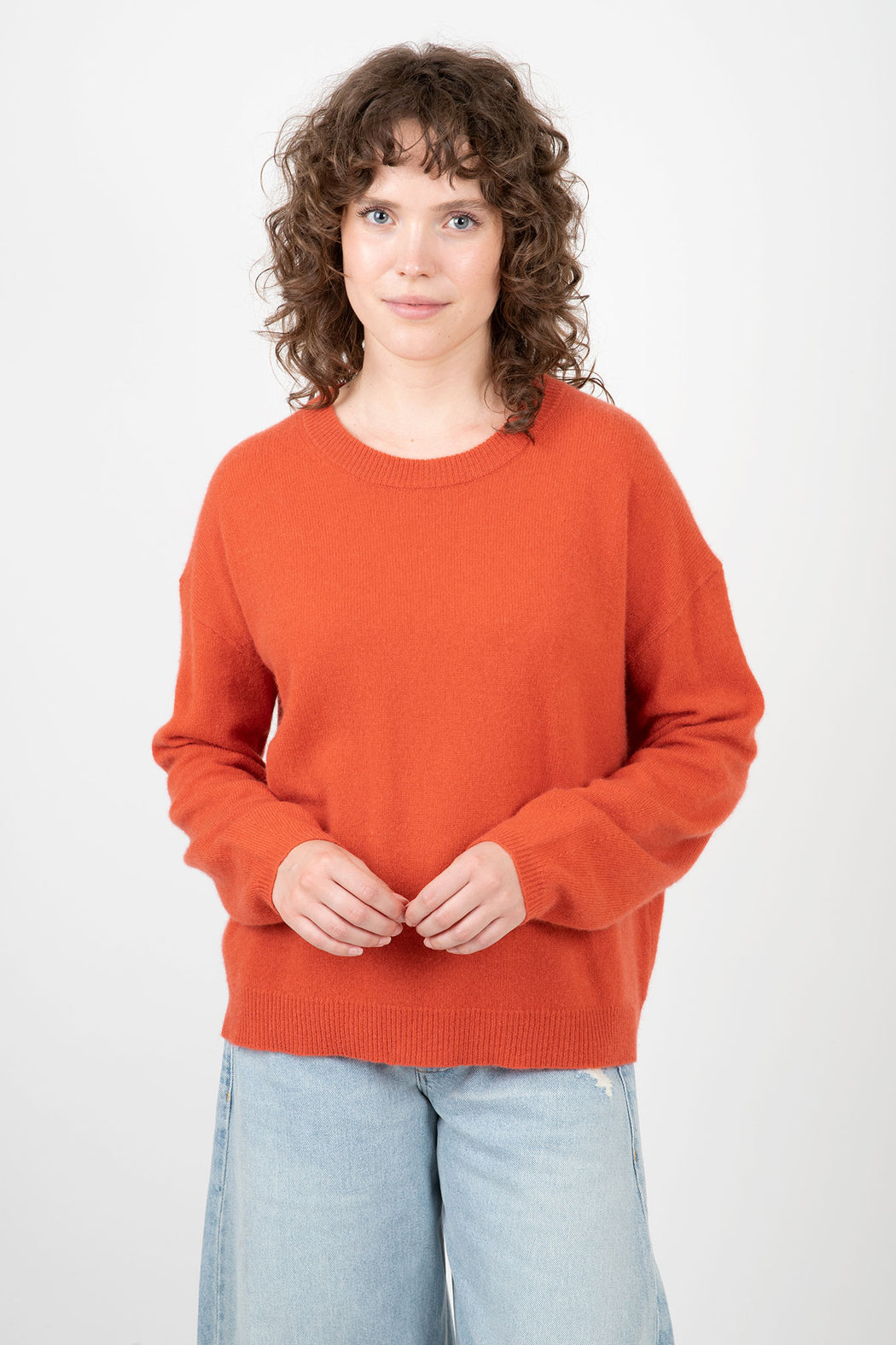 Velvet-Brynne-Cashmere-Crew-Neck-Sweater-Paprika