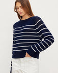 Chayse Striped Crew Neck Sweater Sweaters & Knits Velvet   