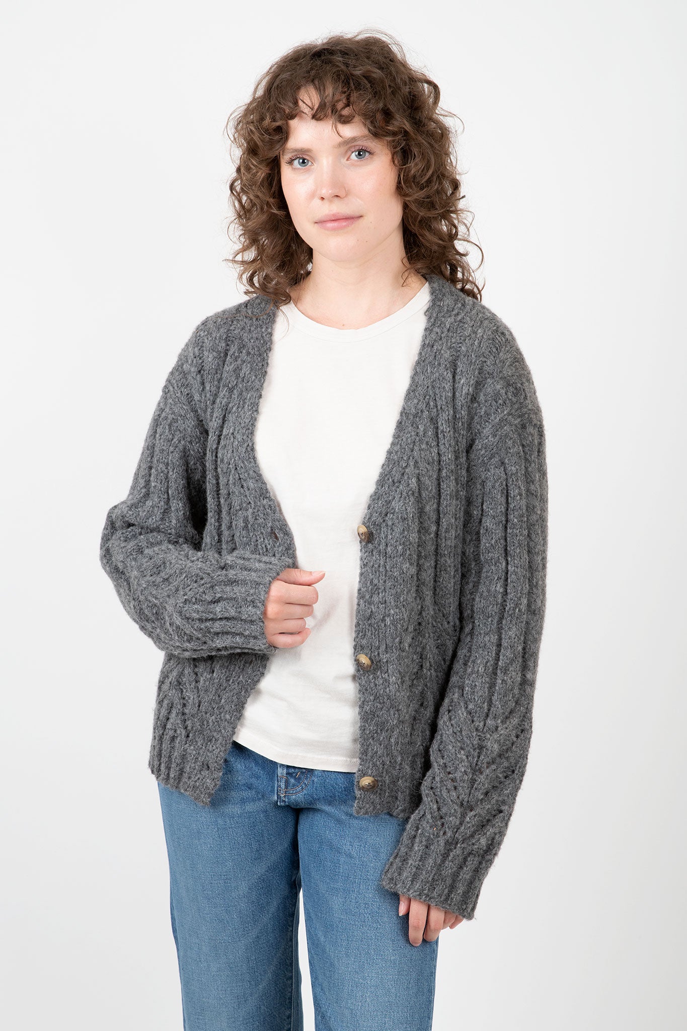 Hazel Alpaca Cable Cardi Sweaters &amp; Knits Velvet   