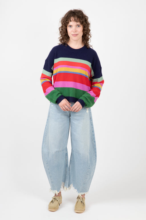 Velvet-Kacey-Cashmere-Striped-Sweater-Multi