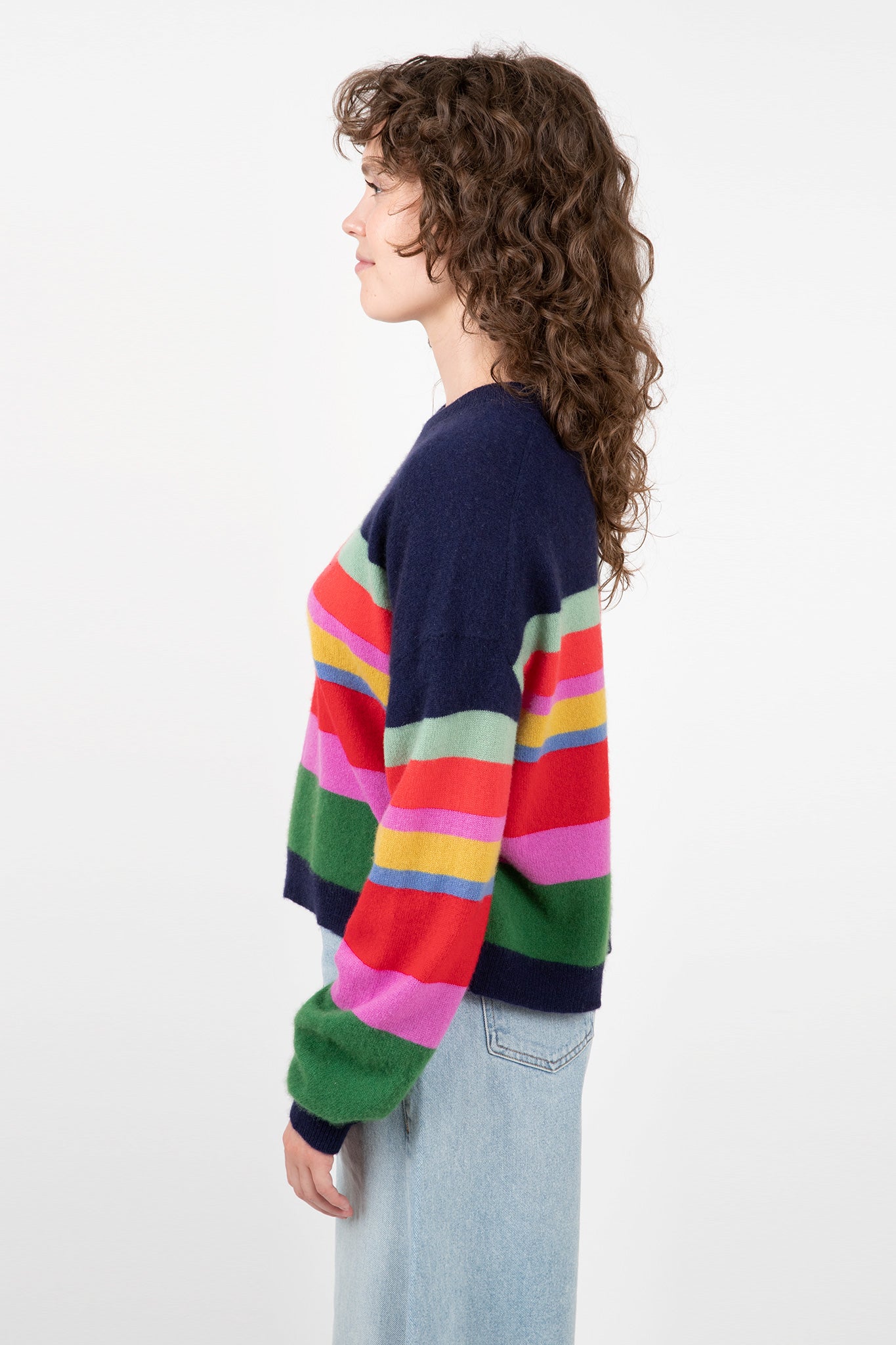 Kacey Cashmere Striped Sweater Sweaters &amp; Knits Velvet   