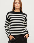Lex Striped Crew Neck Sweater Sweaters & Knits Velvet   