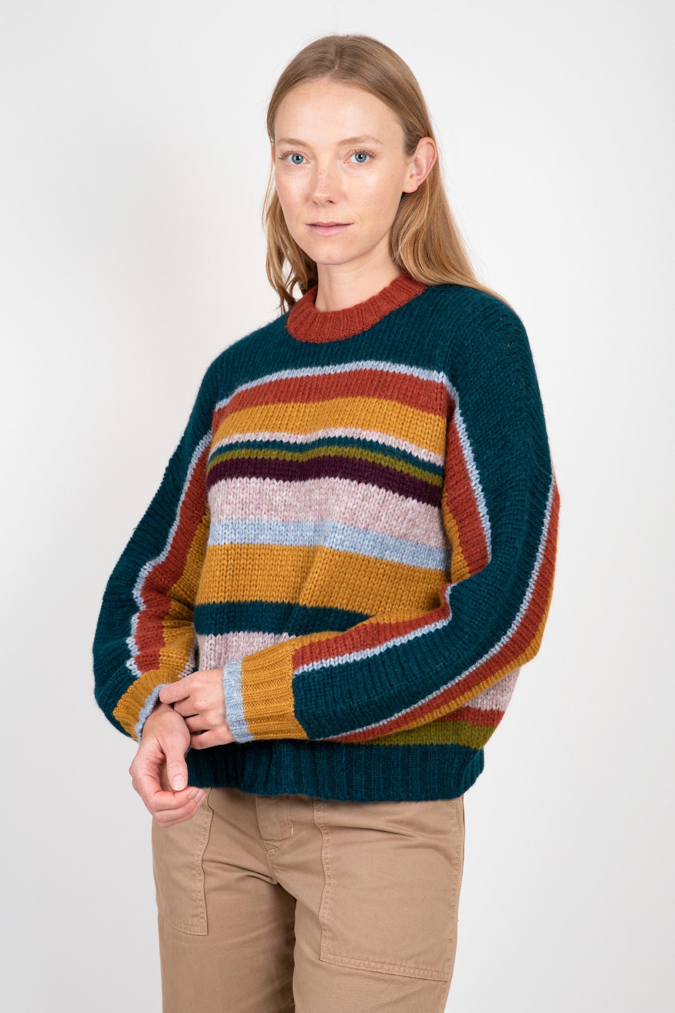Samara Striped Crew Neck Sweater Sweaters & Knits Velvet   