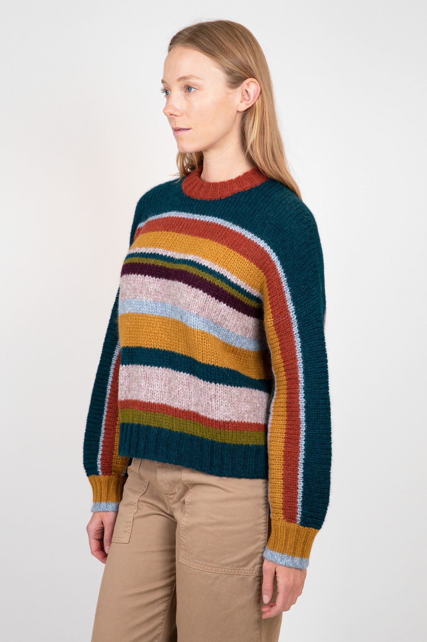 Samara Striped Crew Neck Sweater Sweaters & Knits Velvet   