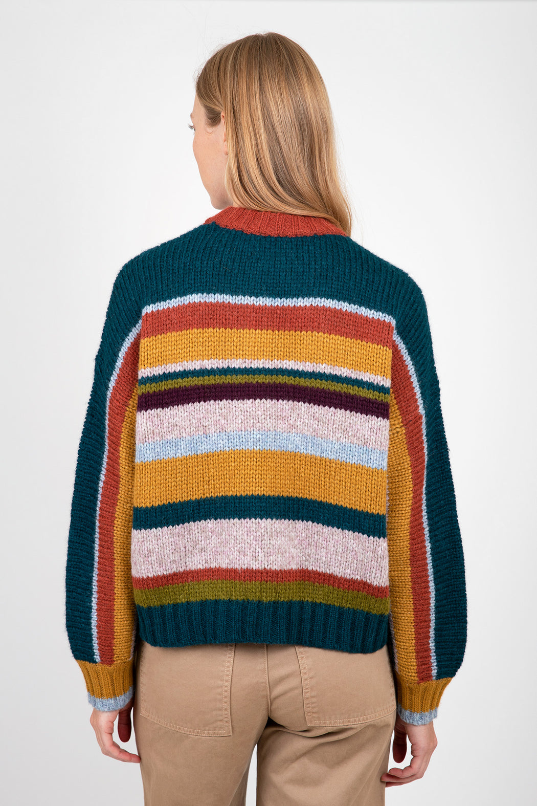 Velvet-Samara-Striped-Crew-Neck-Sweater-Multi