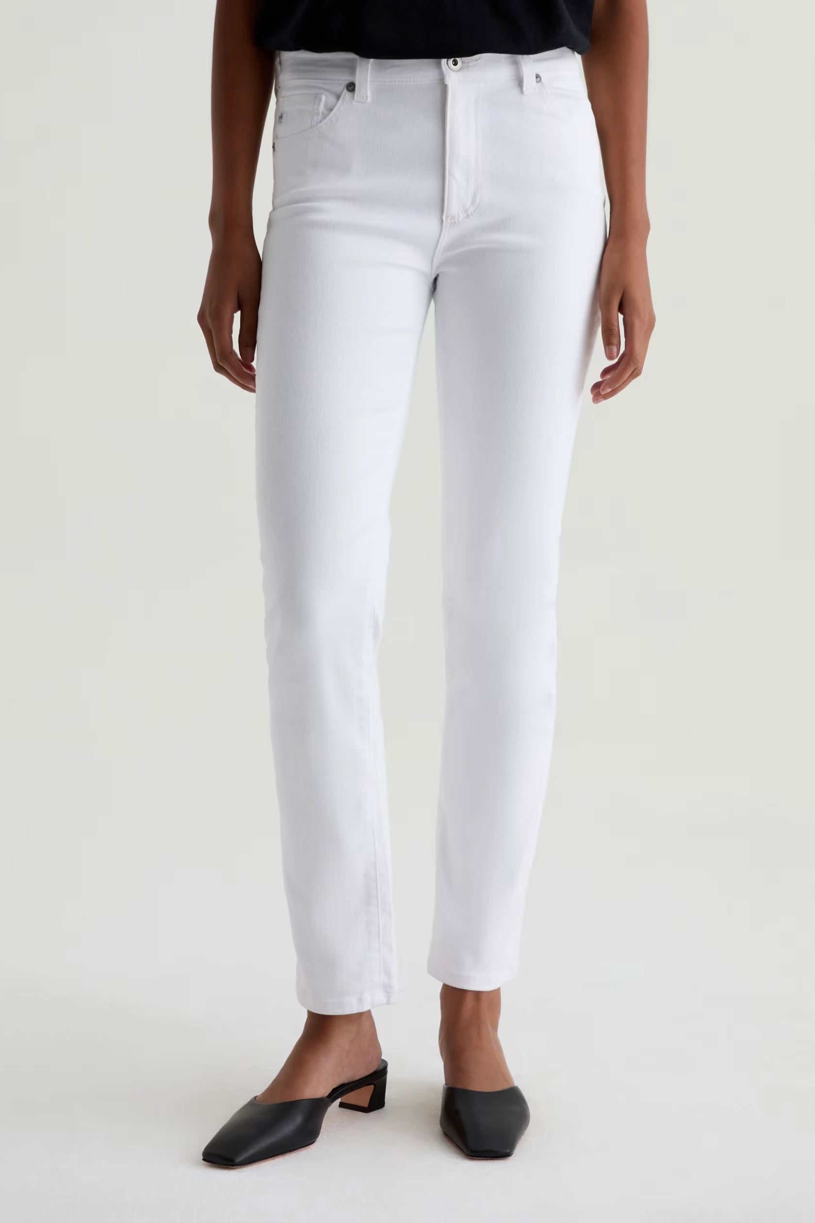 Mari Mid-Rise Straight Pants AG Jeans