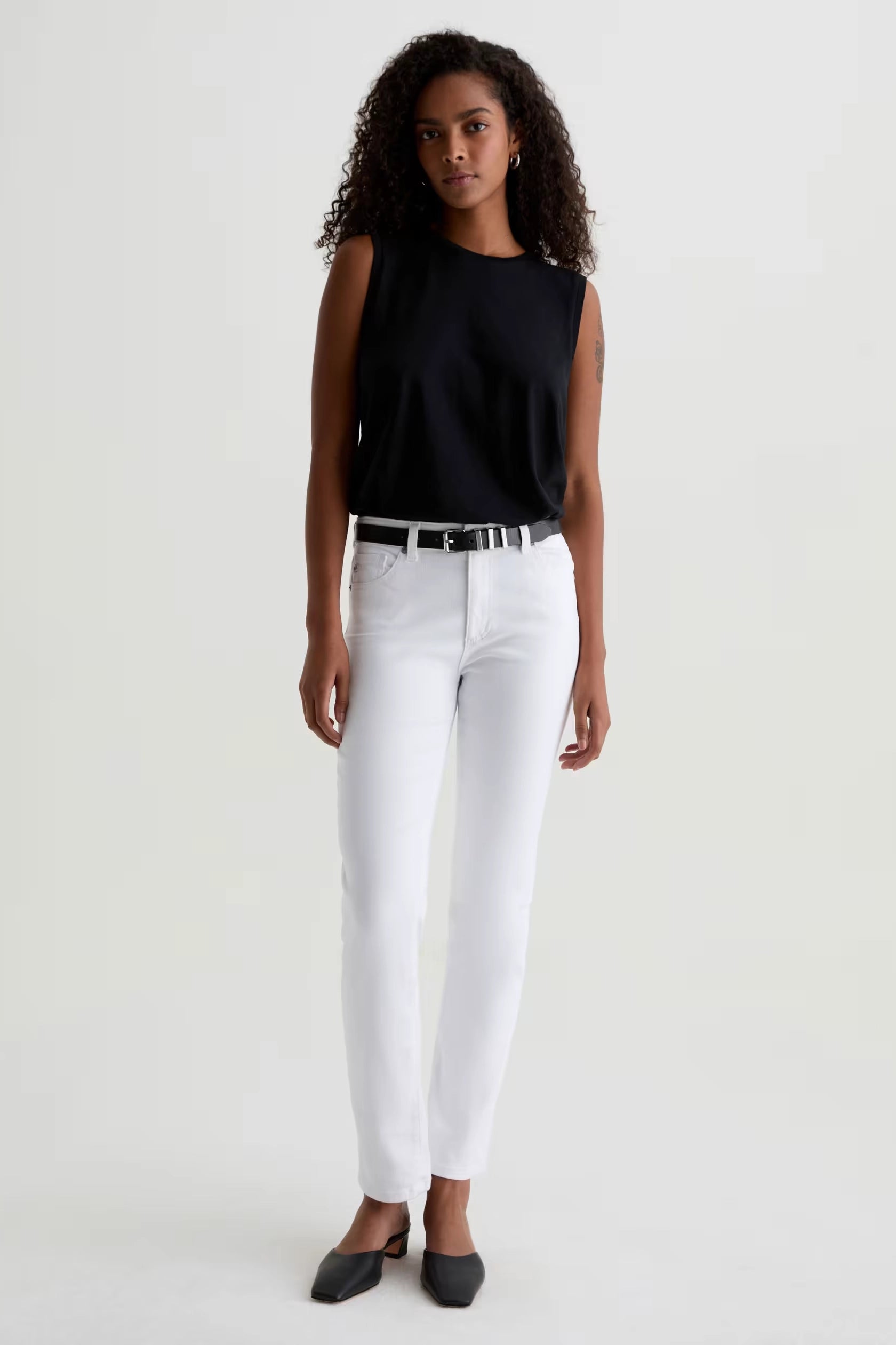 Mari Mid-Rise Straight Pants AG Jeans