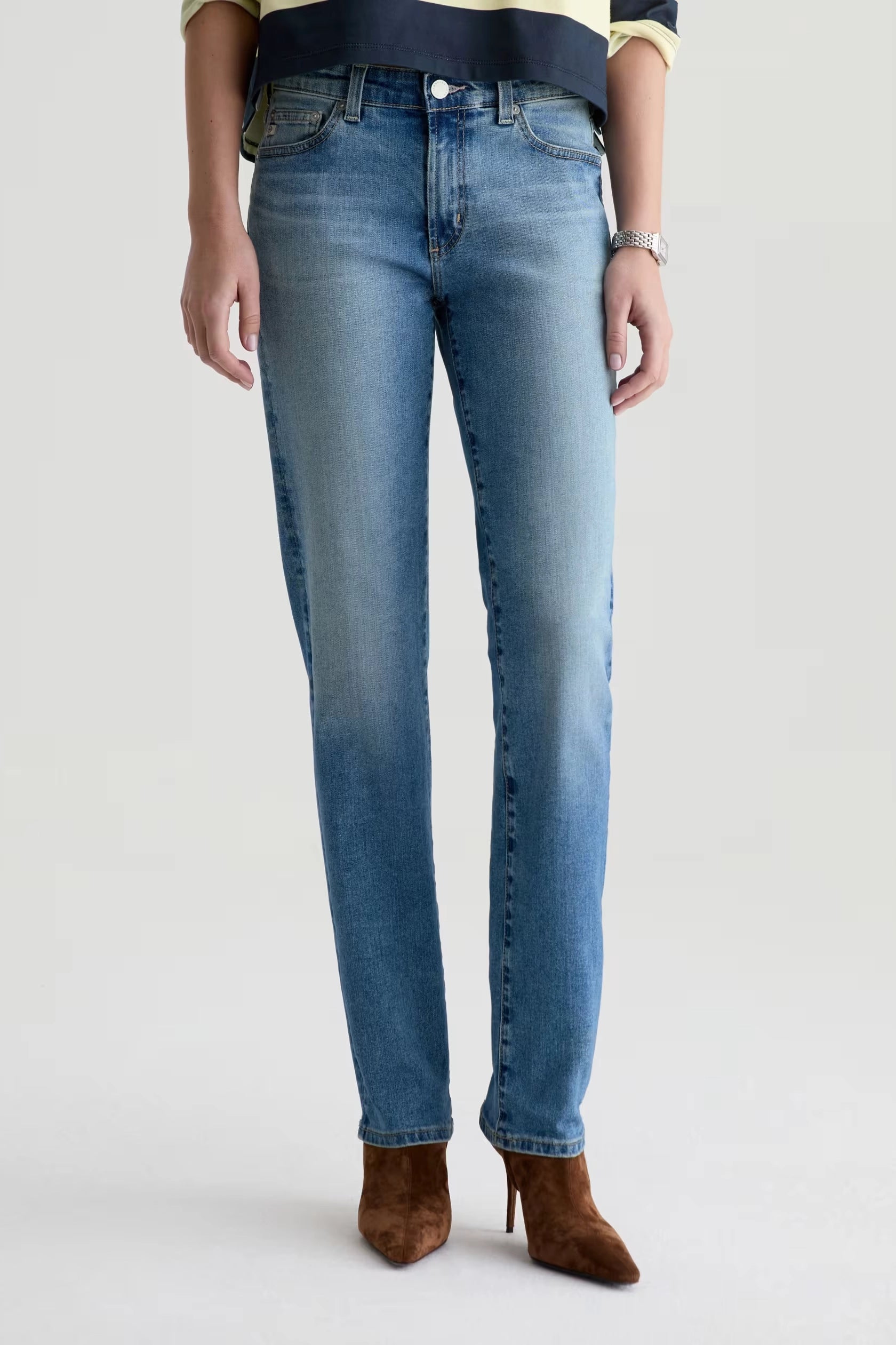 Sandra Low-Rise Straight Pants AG Jeans