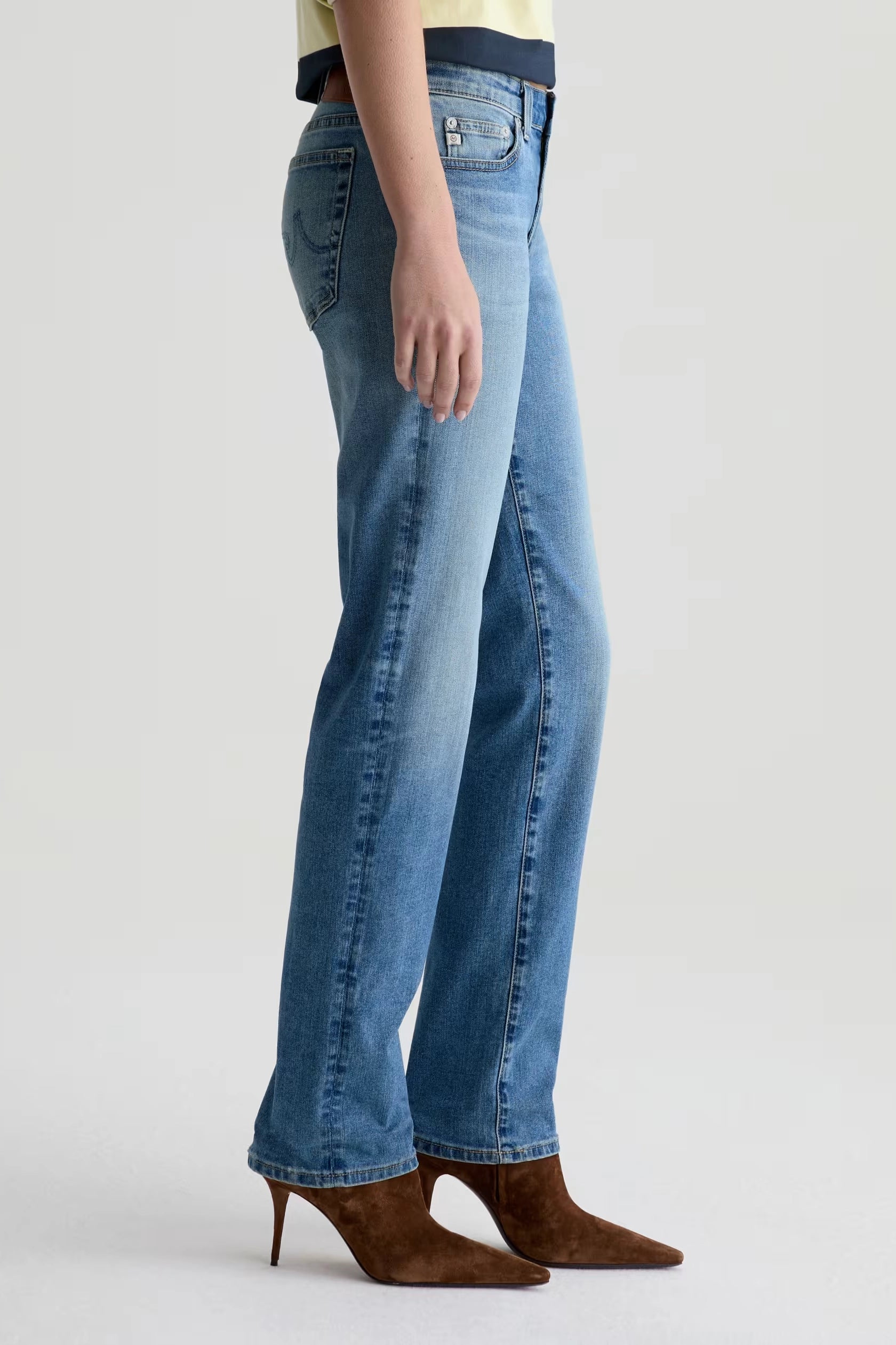 Sandra Low-Rise Straight Pants AG Jeans